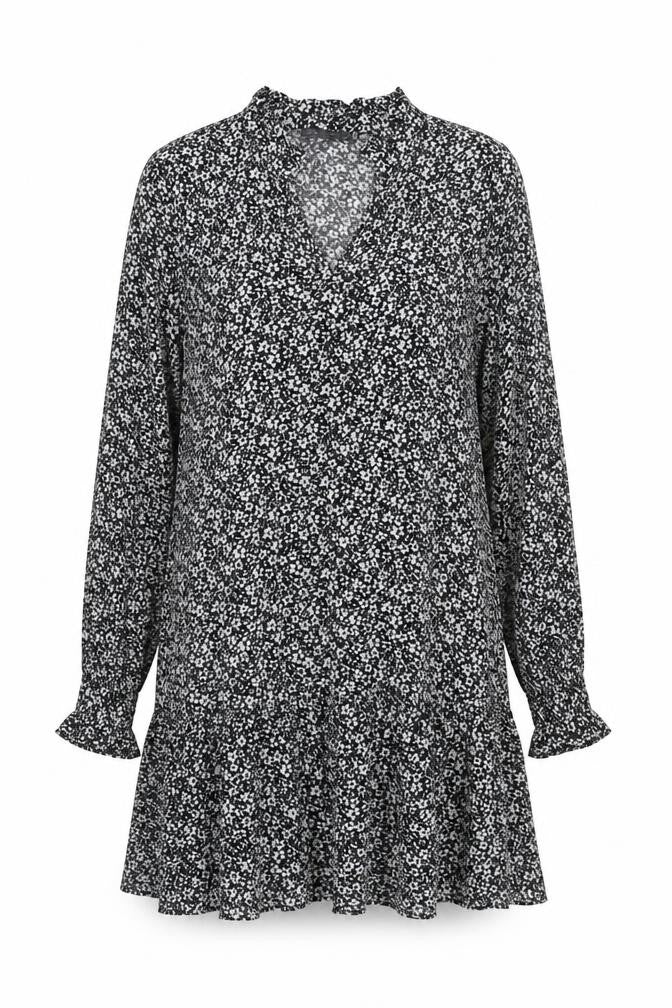 Marks and Spencer Floral Shift Dress, Size 12, Black