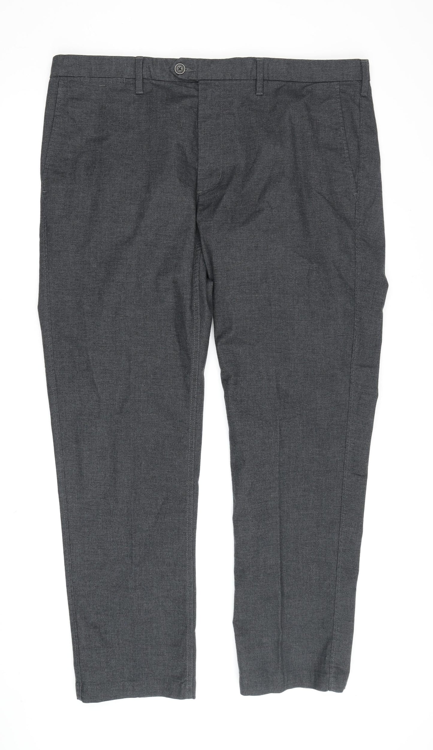 Marks and Spencer Men's Grey Slim Fit Trousers Size 40