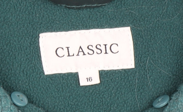 Womens UK Size 16 Classic Green Basic Jacket