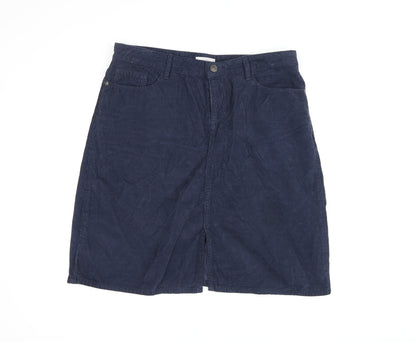 Fat Face Women's Blue Corduroy Skirt Size 12