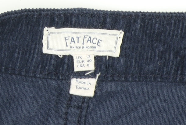 Fat Face Women's Blue Corduroy Skirt Size 12