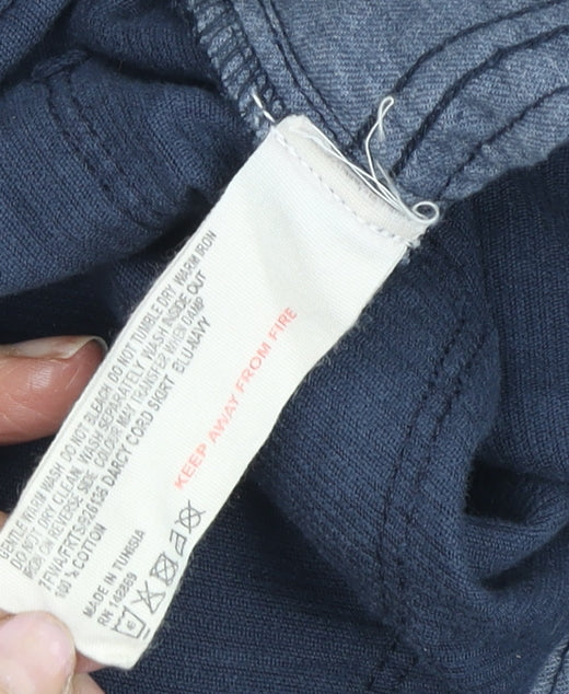 Fat Face Women's Blue Corduroy Skirt Size 12