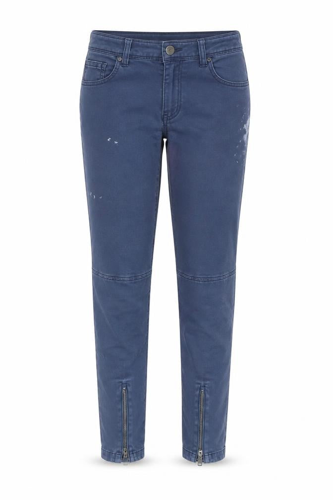 Womens UK Size 12 FatFace Slim Fit Jegging Blue Trousers