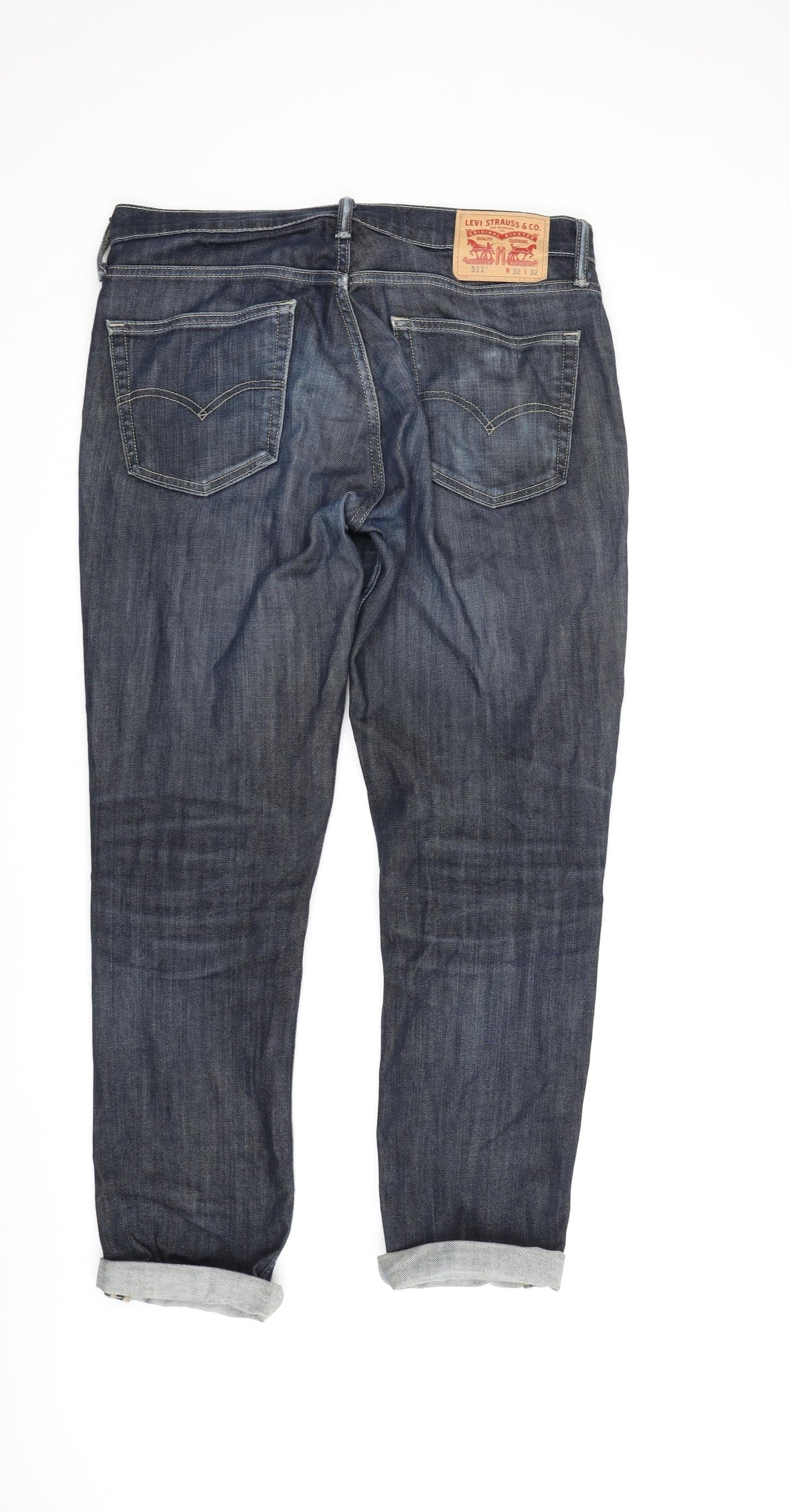 Levi Strauss & Co. Men's Blue Straight Jeans 32