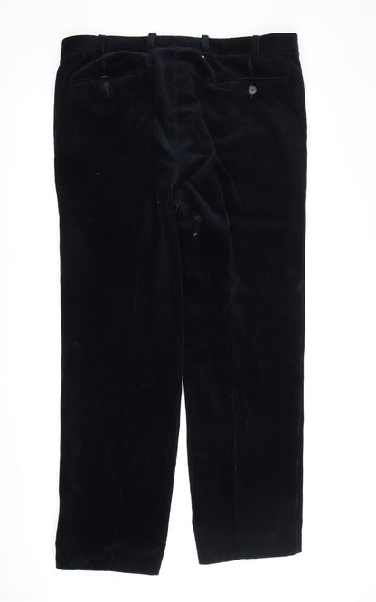 Brook Taverner Men's Black Corduroy Trousers 38R