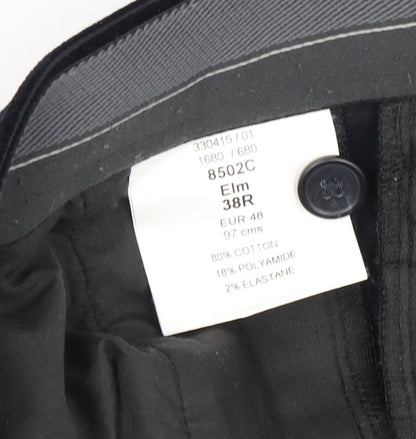 Brook Taverner Men's Black Corduroy Trousers 38R