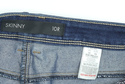 Next Women's Blue Skinny Jeans Size 10R Distressed
