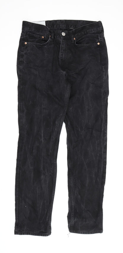 H&M Men's Black Relaxed Straight Jeans Size 32