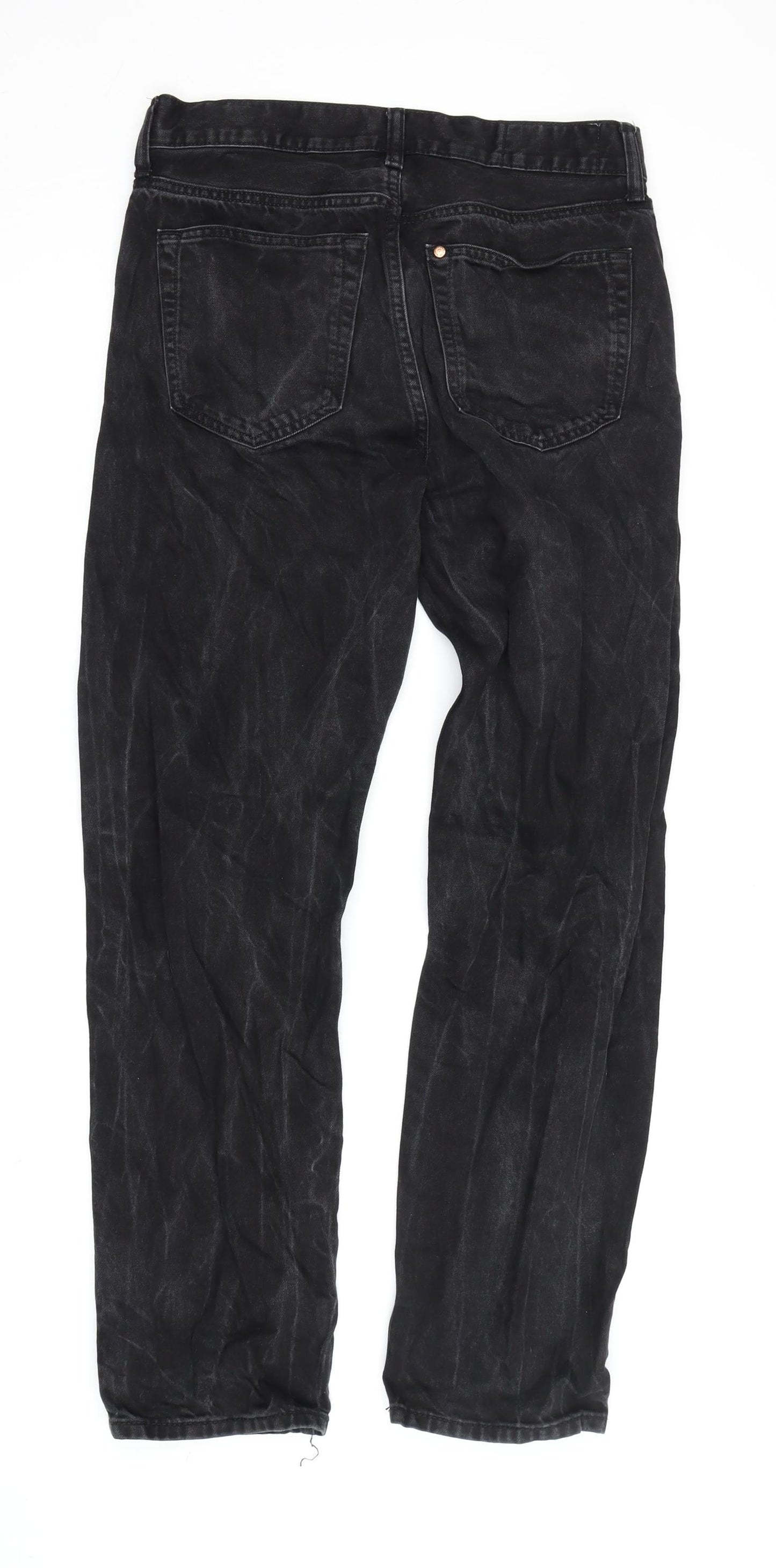 H&M Men's Black Relaxed Straight Jeans Size 32