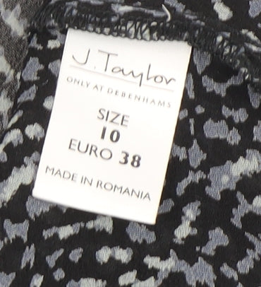 Womens UK Size 10 J.Taylor Black Basic Blouse