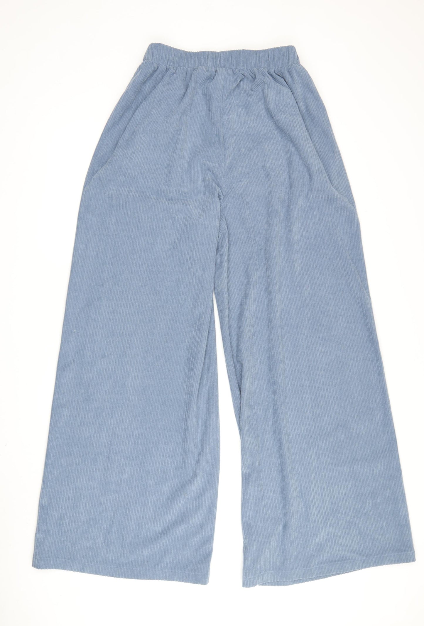 Missguided Women's Blue Wide-Leg Corduroy Trousers Size S