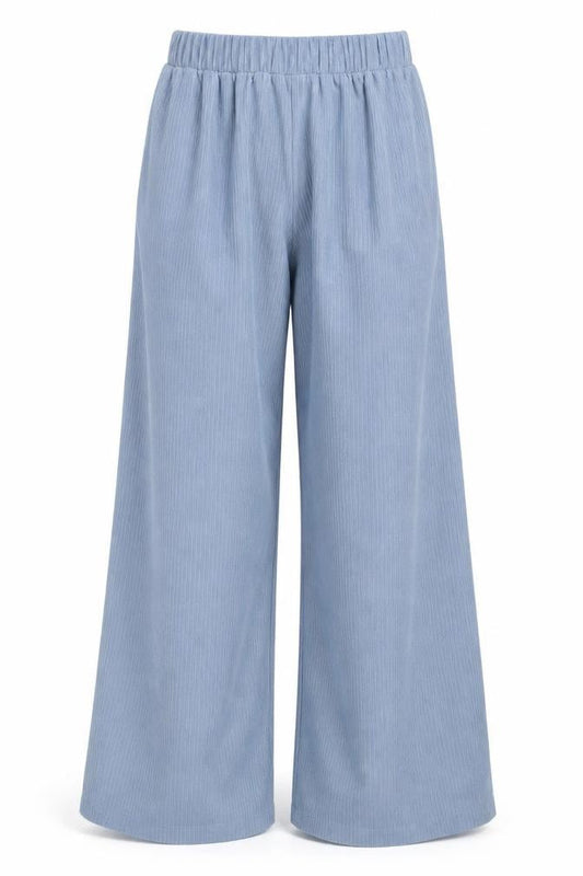 Womens UK Size S Missguided Relaxed Fit Wide-Leg Blue Trousers