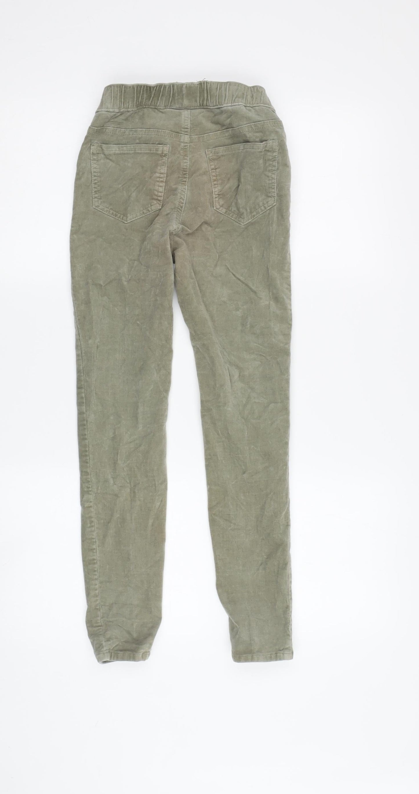 H&M Girls Green Jegging Elastic Waist Trousers Size 10