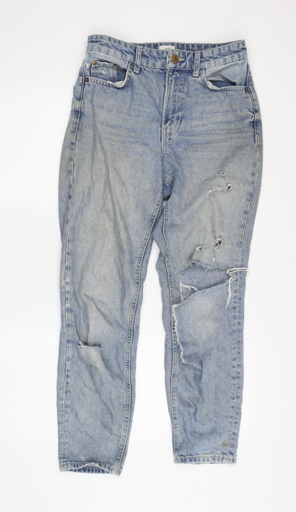 River Island Women's Blue Mom Jeans - Size L