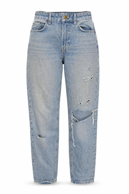 Womens UK Size L River Island Relaxed Fit Mom Blue Jeans