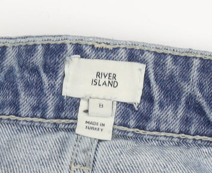 River Island Women's Blue Mom Jeans - Size L