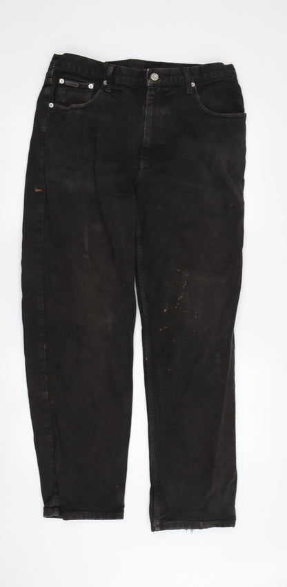 Calvin Klein Men's Black Corduroy Straight Jeans Size 33