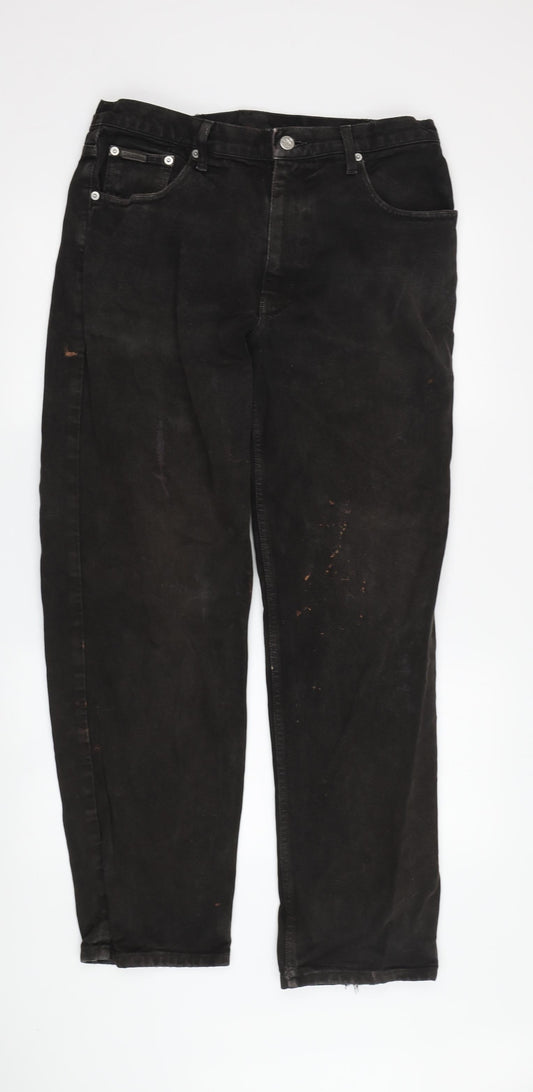 Calvin Klein Men's Black Corduroy Straight Jeans Size 33
