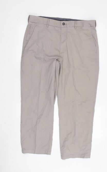 Marks & Spencer Men's Beige Chino Trousers 34W