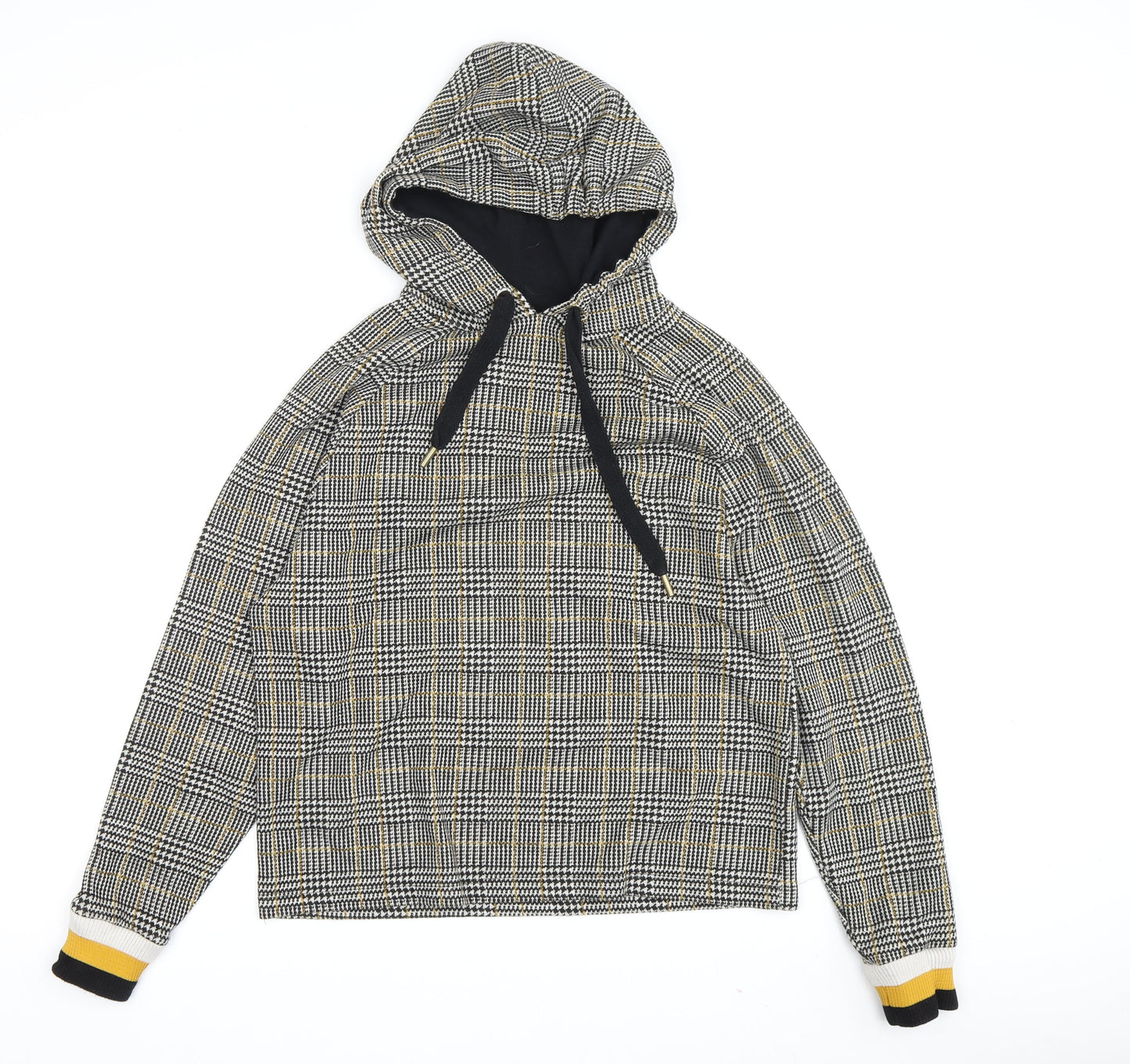 River Island Women's Grey Check Hoodie Size 8
