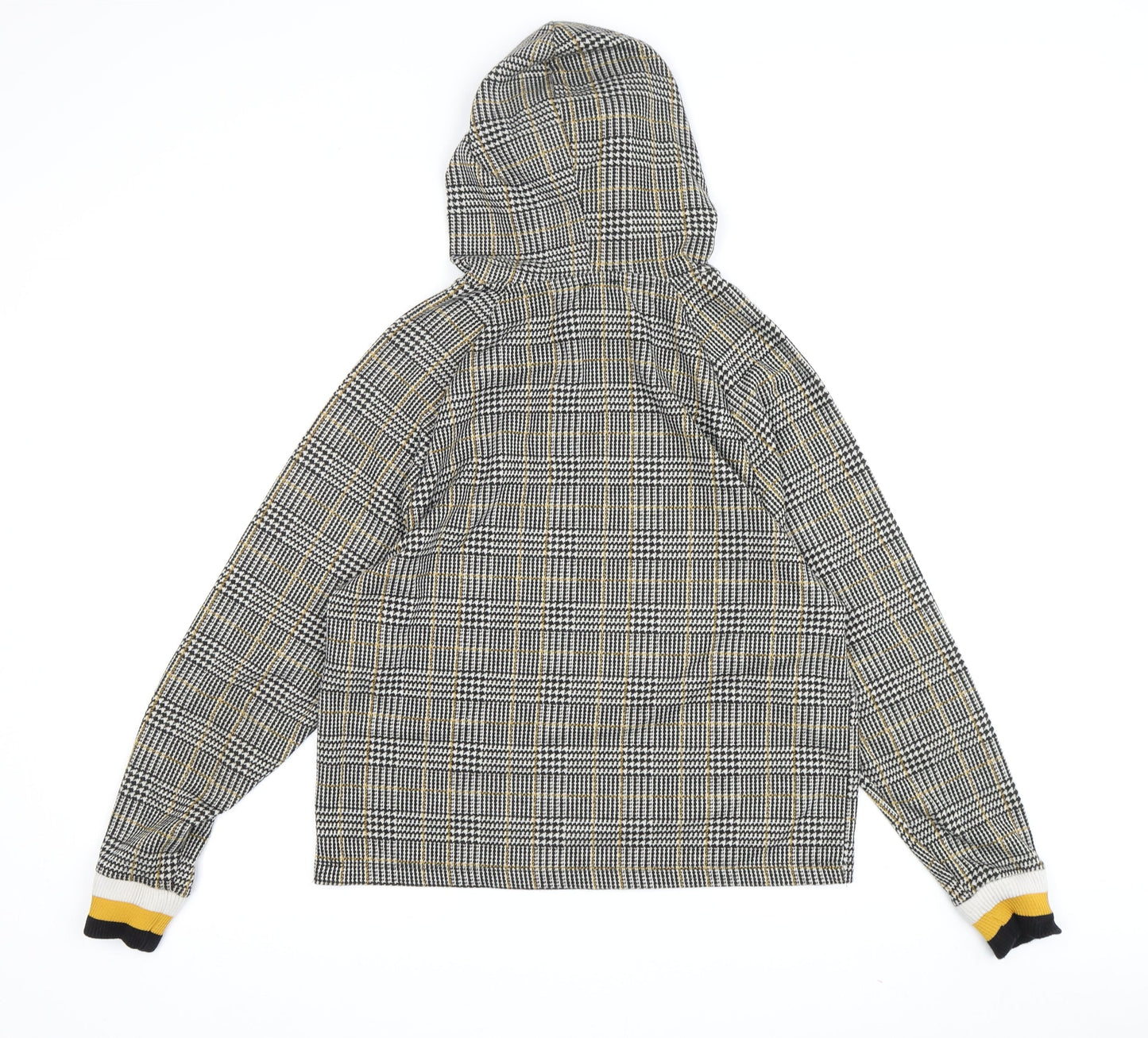 River Island Women's Grey Check Hoodie Size 8