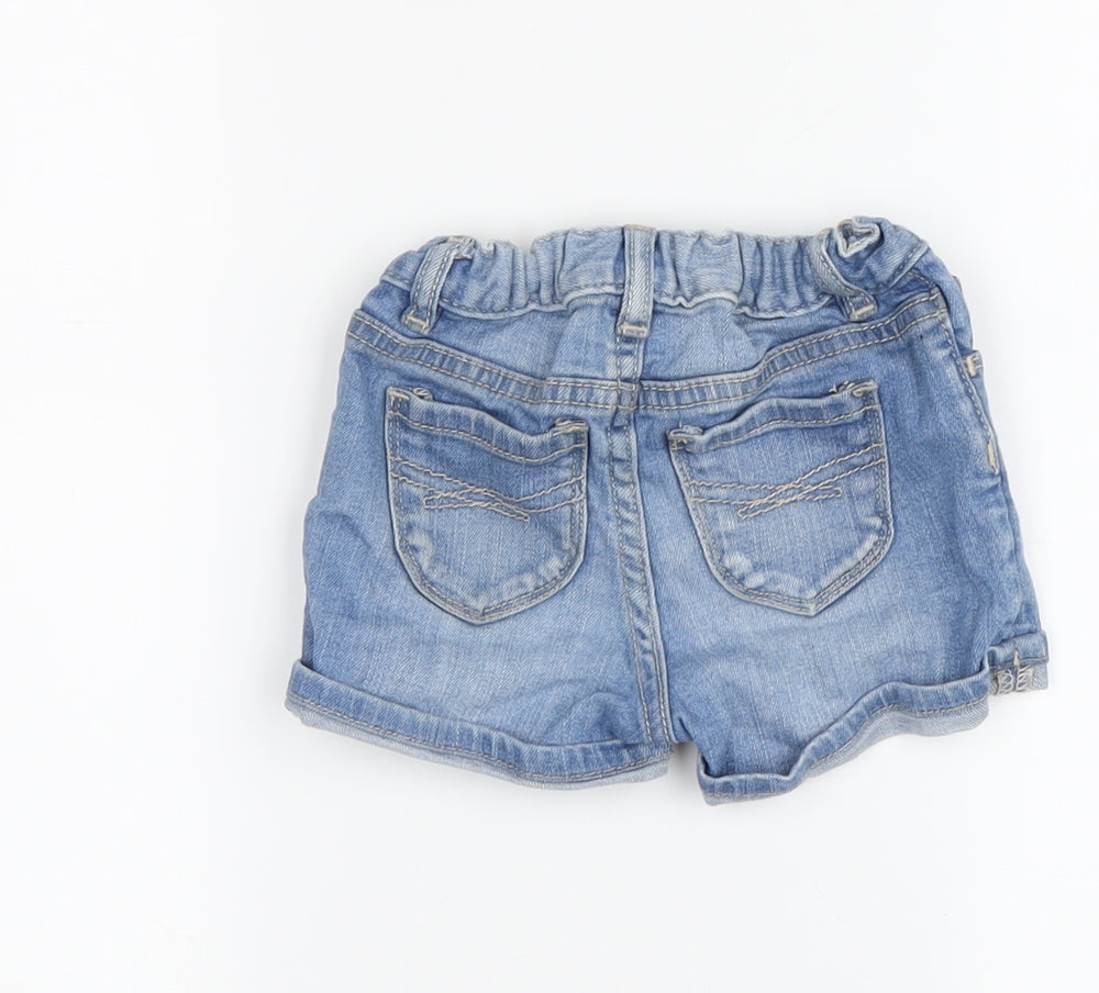 Gap Girls Blue Denim Cut-Off Shorts, Age 3, Adjustable Waist