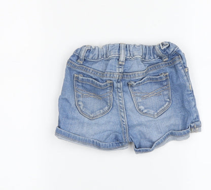 Gap Girls Blue Denim Cut-Off Shorts, Age 3, Adjustable Waist