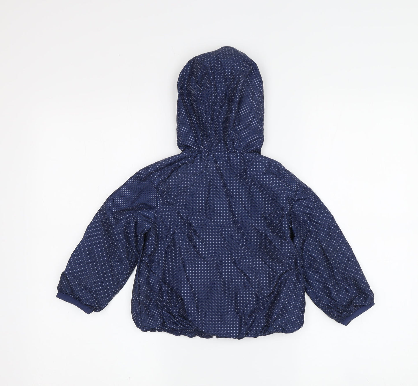 Gap Girls Blue Polka Dot Hooded Rain Coat 3 Years