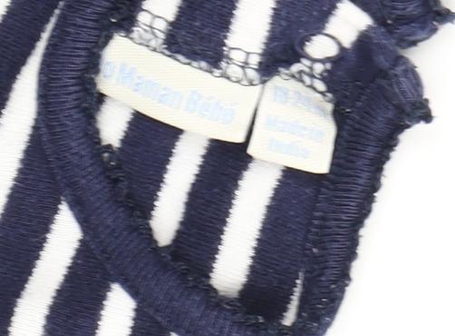 Charming Girls Blue Striped A-Line Dress, 12-18 Months