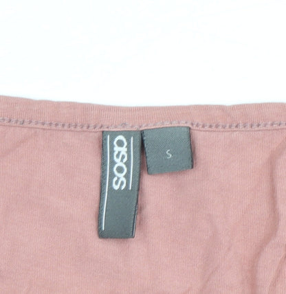 ASOS Men's Pink Tank Top S Scoop Neck Basic Fit