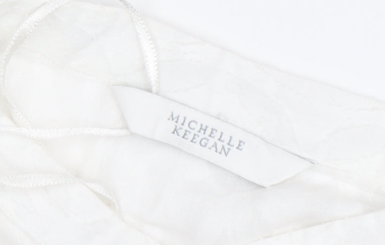 Womens UK Size 10 Michelle Keegan White Tunic Blouse