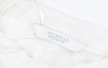 Womens UK Size 10 Michelle Keegan White Tunic Blouse