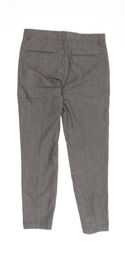 ASOS DESIGN Men's Brown Striped Trousers L