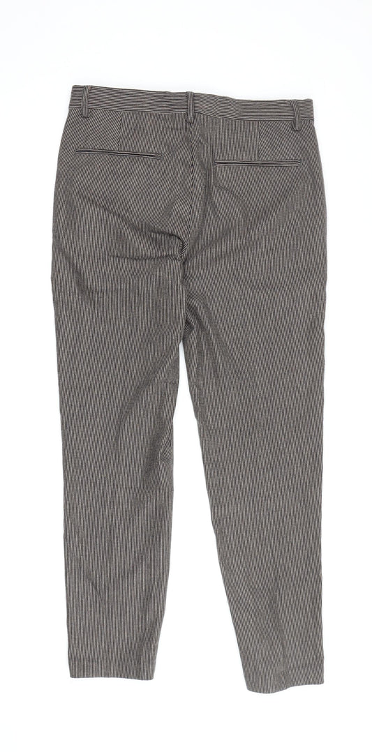 ASOS DESIGN Men's Brown Striped Trousers L