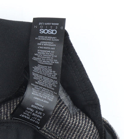 ASOS DESIGN Men's Brown Striped Trousers L