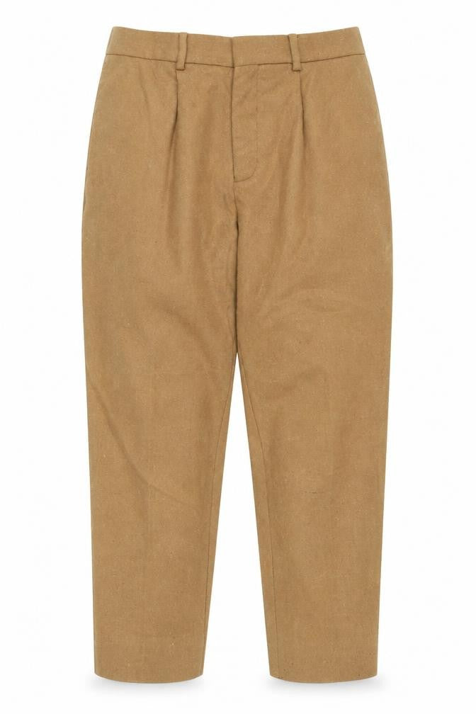 Front view of ASOS unisex brown chino trousers, size 30, for casual wear