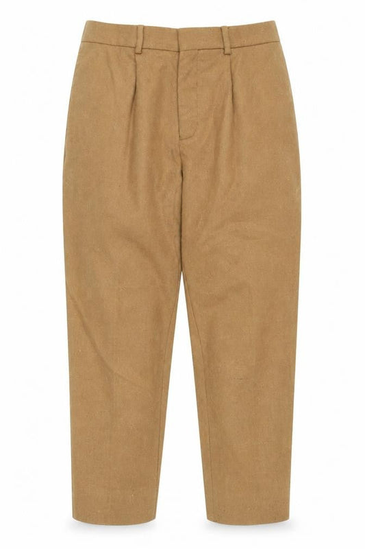 Front view of ASOS unisex brown chino trousers, size 30, for casual wear