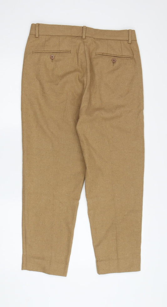 Unisex Adultss UK Size 30 in ASOS Regular Fit Chino Brown Trousers