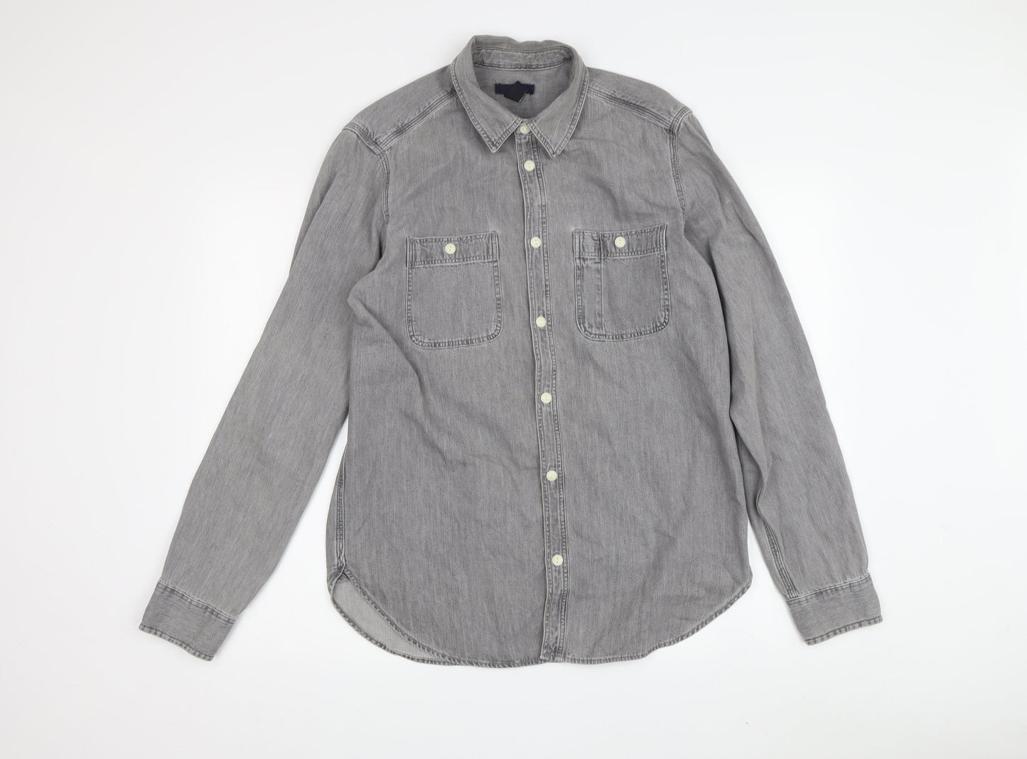 Gap Men's Grey S Button-Up Casual Shirt