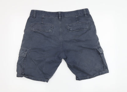 Gant Men's Blue Cargo Shorts, Size 32, Casual Comfort