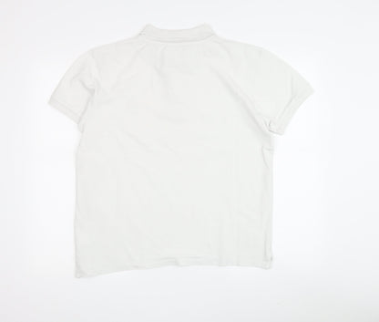 Lyle & Scott Men's White Polo Shirt, Medium, Cotton Casual