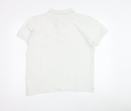 Lyle & Scott Men's White Polo Shirt, Medium, Cotton Casual