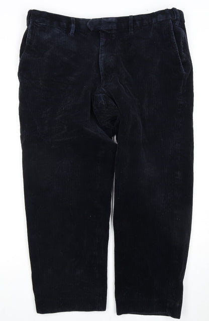 Marks and Spencer Men's Navy Corduroy Trousers Size 38