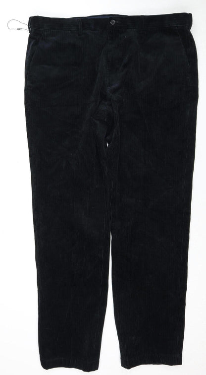 Marks and Spencer Men's Black Corduroy Trousers