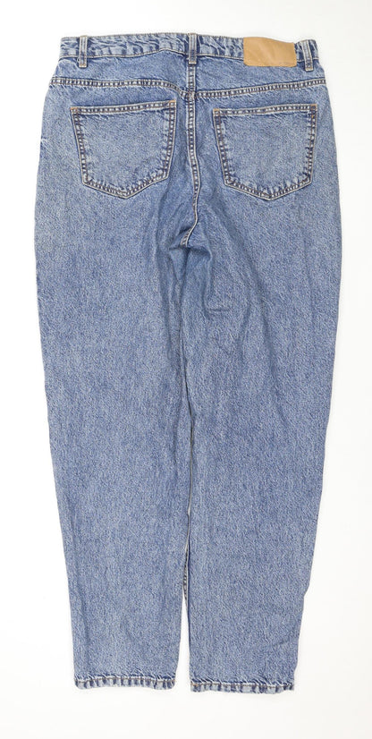 Womens UK Size 4 ASOS DESIGN Regular Fit Tapered Blue Jeans