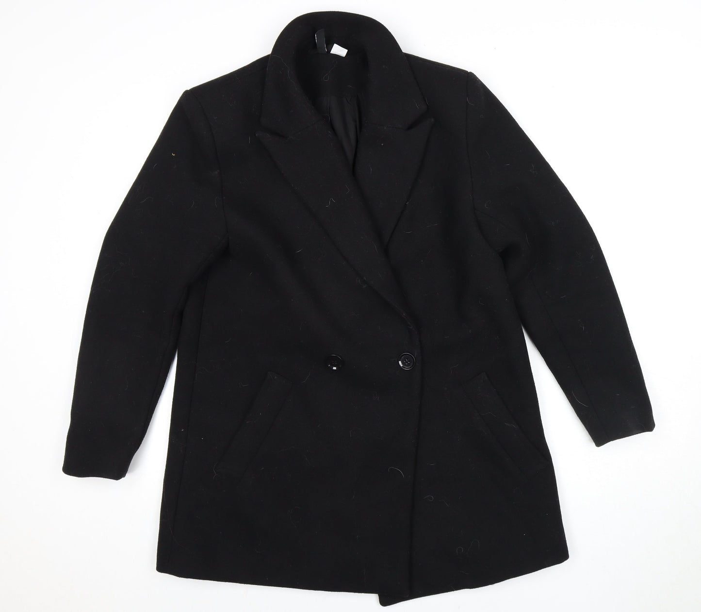 Mens UK Size S H&M Black Overcoat