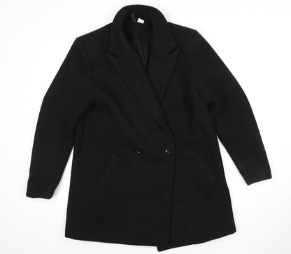 Mens UK Size S H&M Black Overcoat
