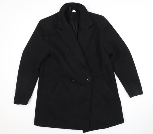 Mens UK Size S H&M Black Overcoat
