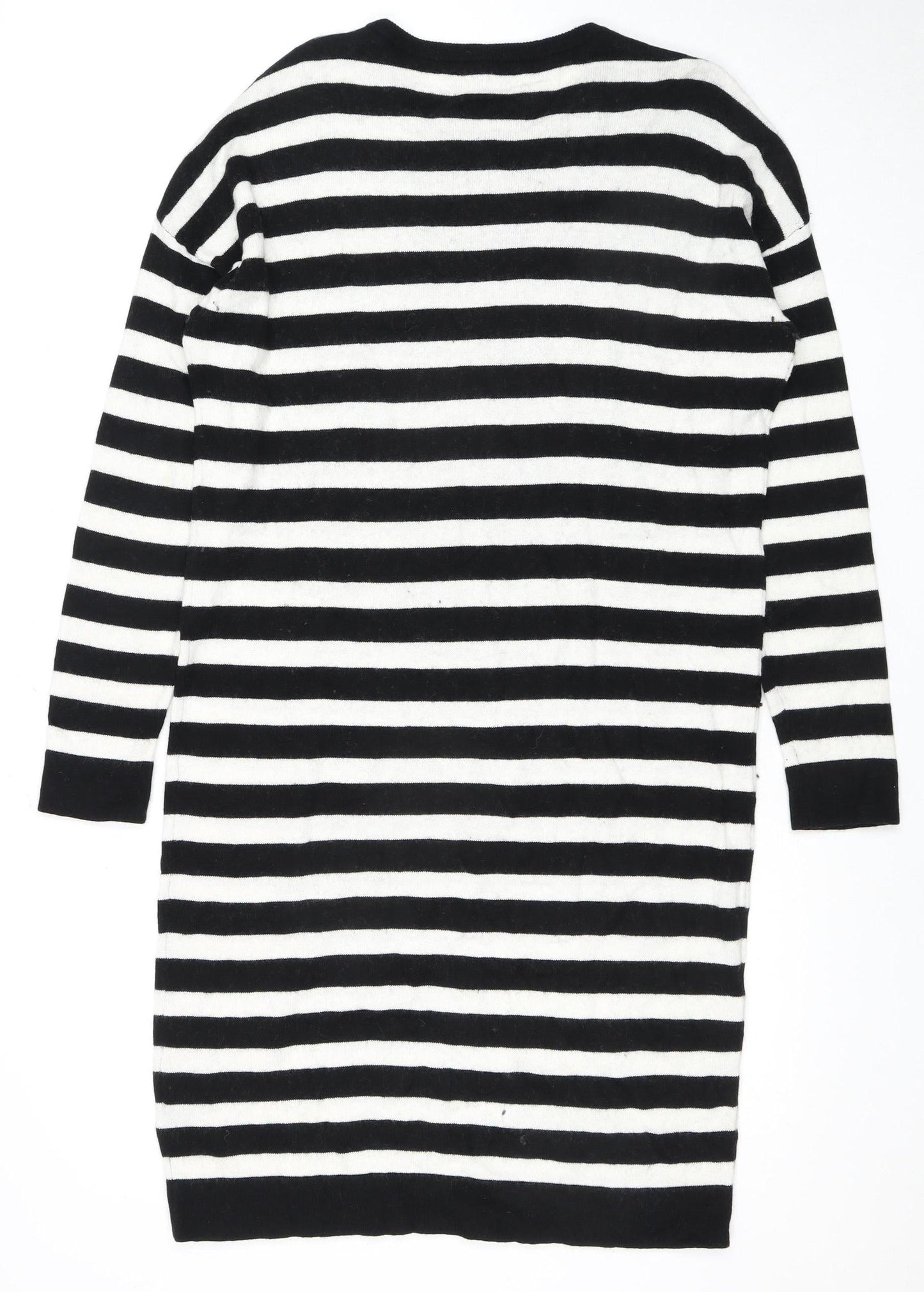 Jaeger Women's Black Striped Dress, M