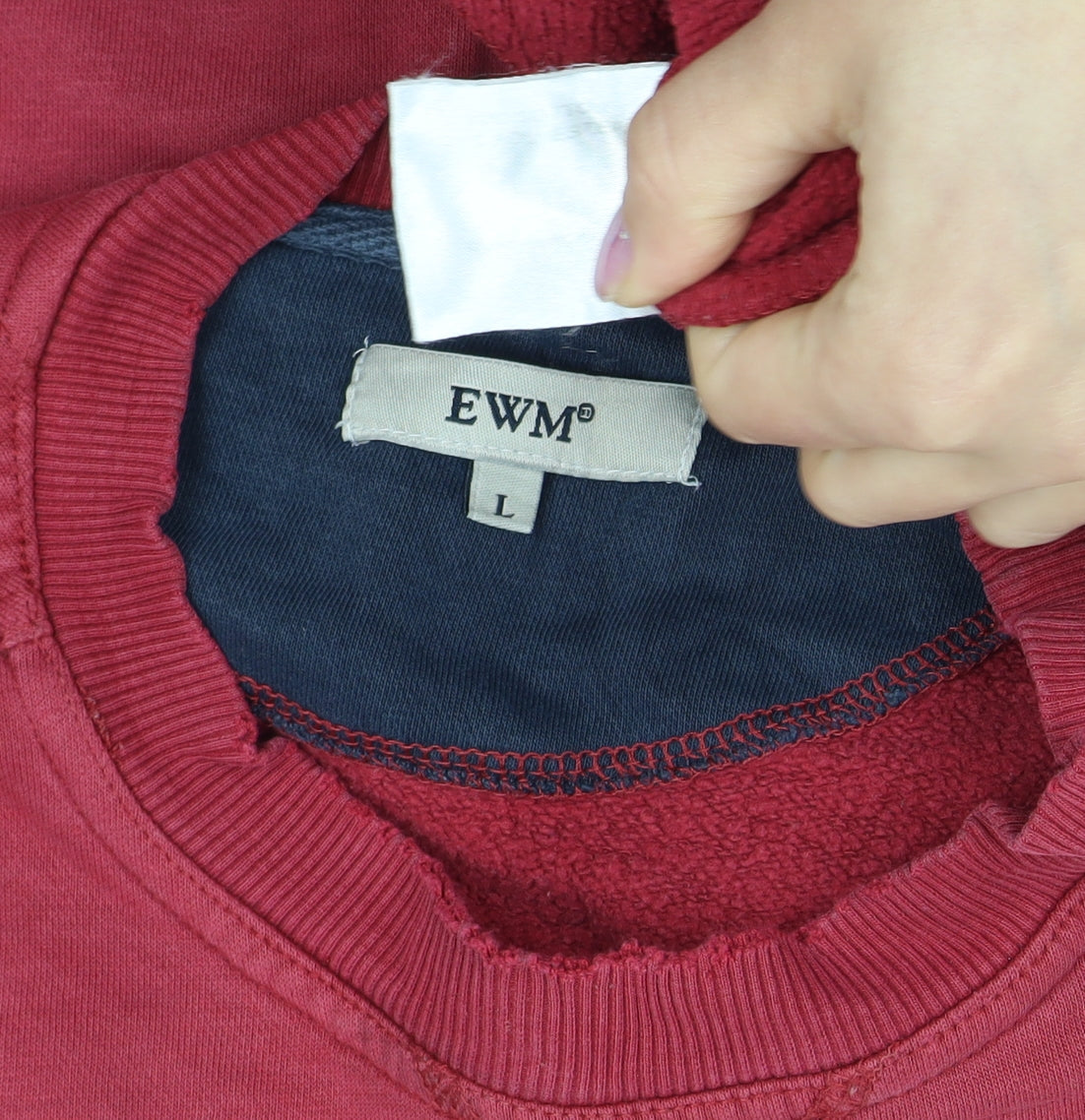Mens UK Size L EWM Red Pullover Sweatshirt